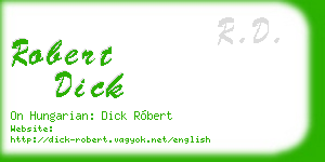 robert dick business card